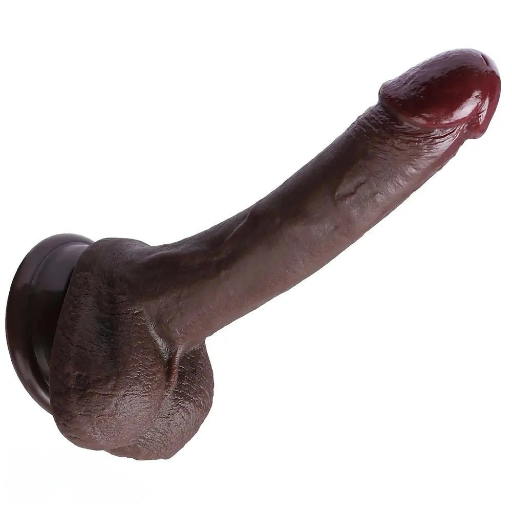 Coffee tone curved anal dildo, photo 12