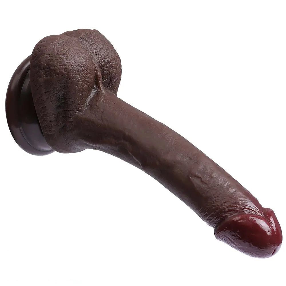 Coffee tone curved anal dildo, photo 14