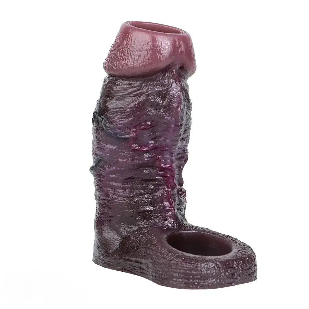 Coffee silicone penis extension sleeve, photo 1