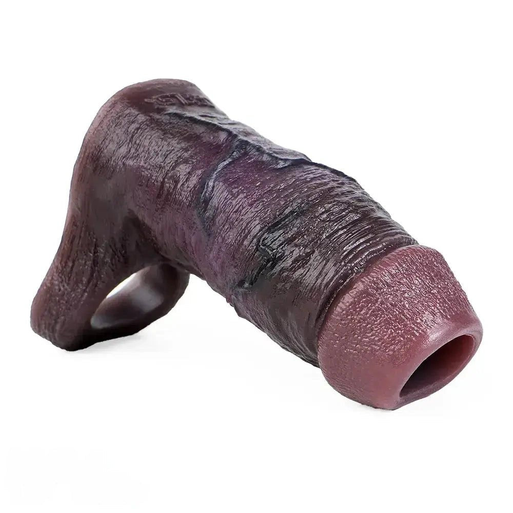 Coffee silicone penis extension sleeve, photo 12
