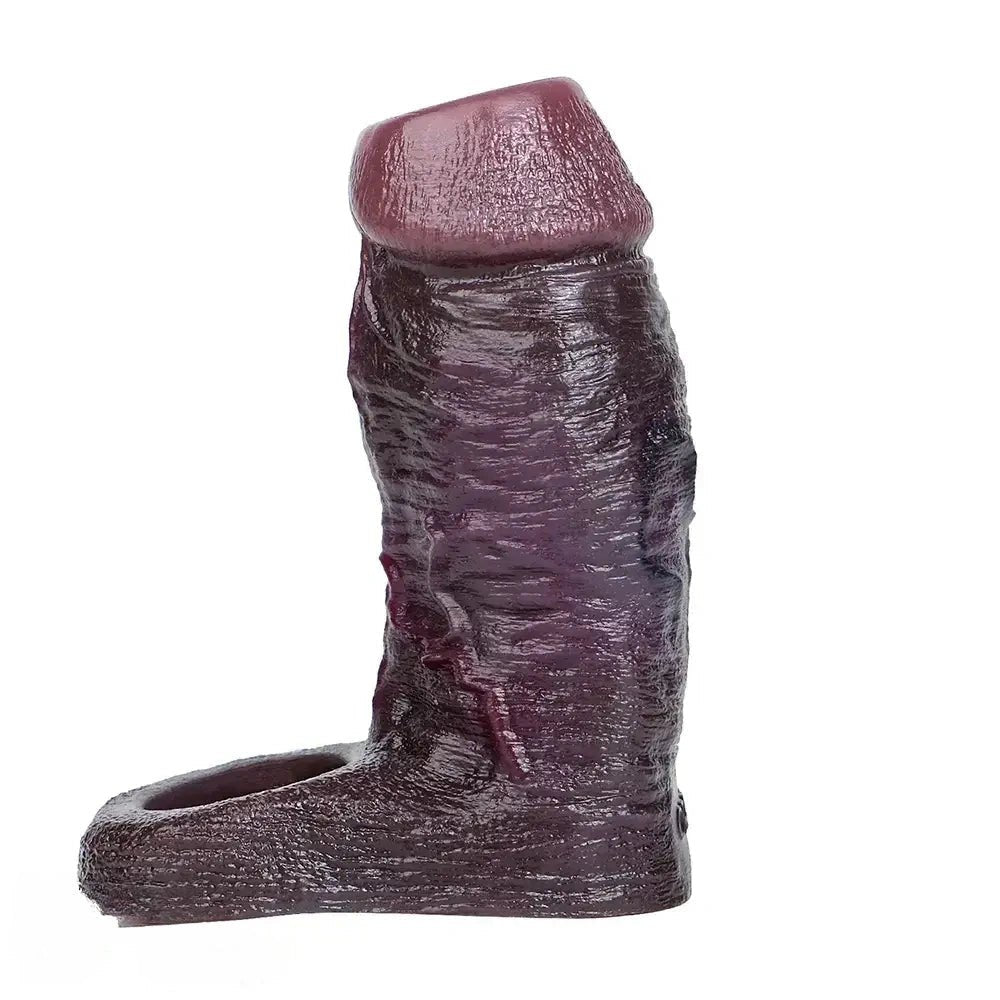 Coffee silicone penis extension sleeve, photo 13