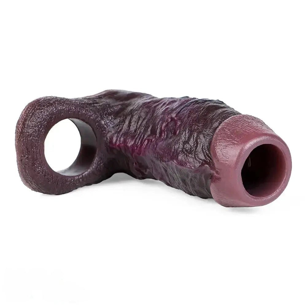 Coffee silicone penis extension sleeve, photo 15