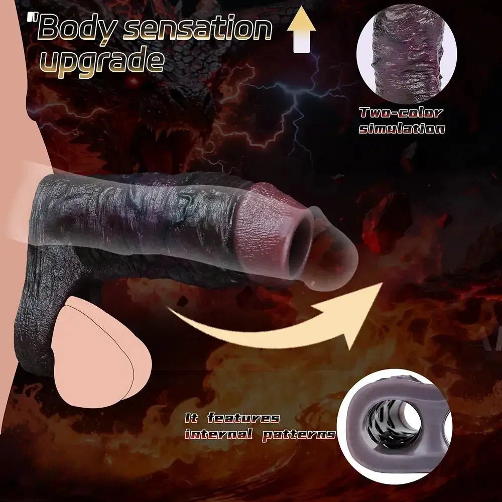 Coffee silicone penis extension sleeve, photo 2