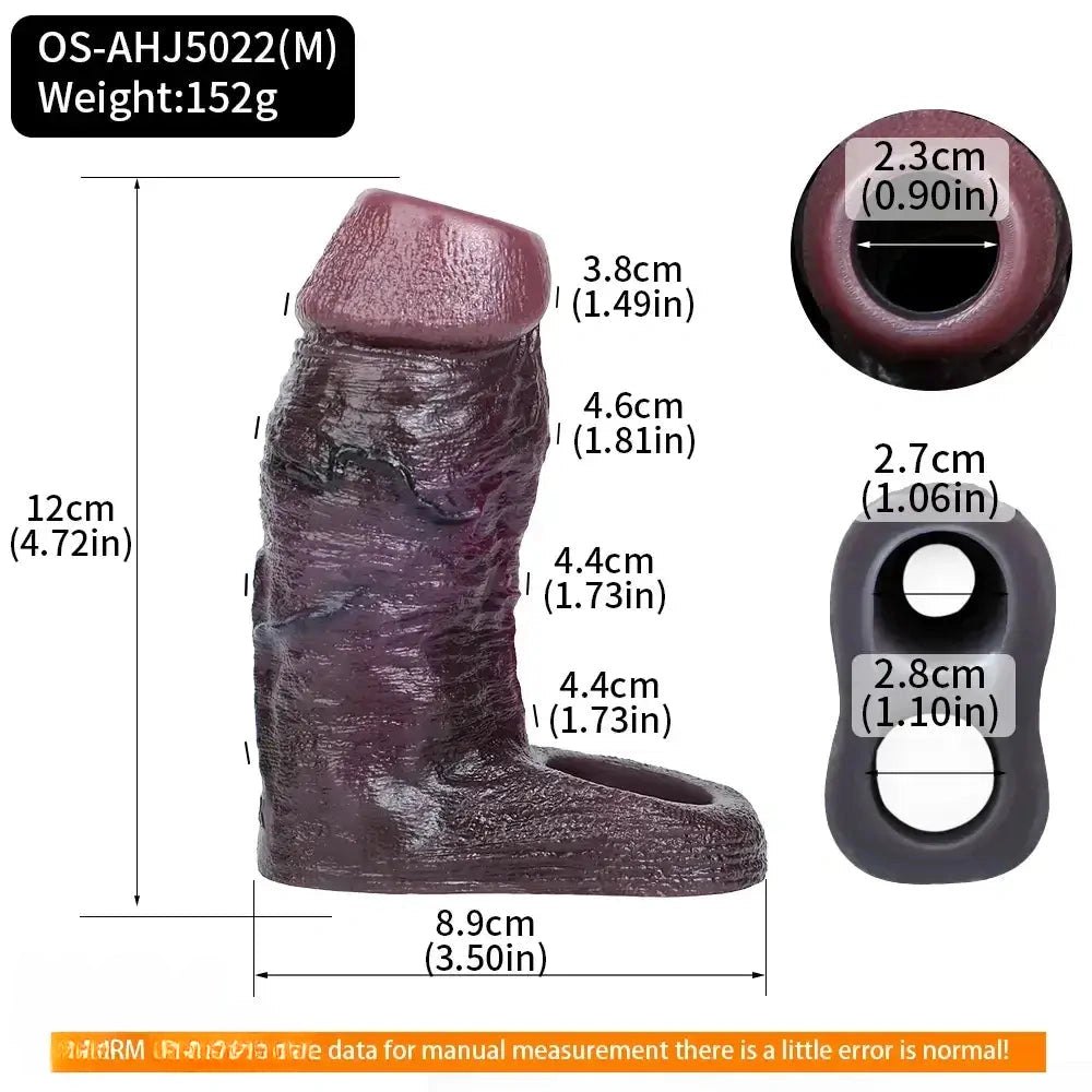 Coffee silicone penis extension sleeve, photo 6