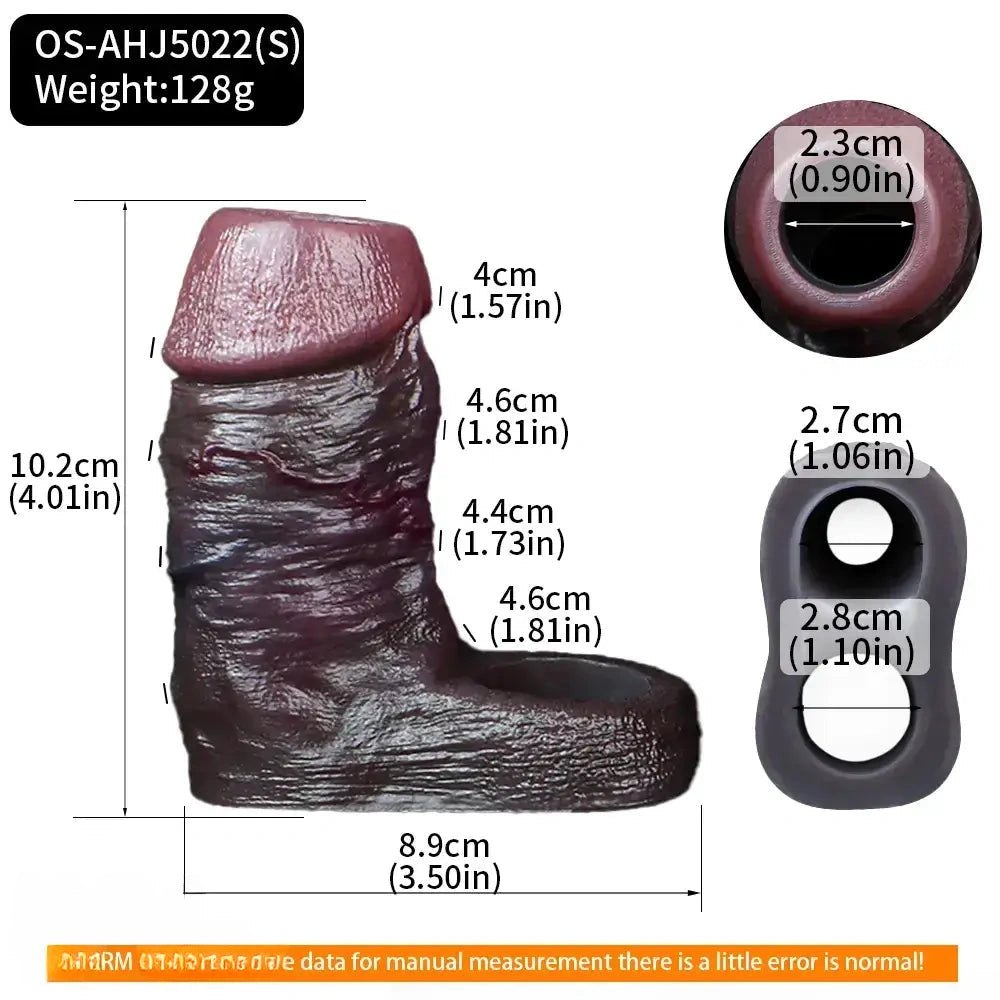 Coffee silicone penis extension sleeve, photo 7