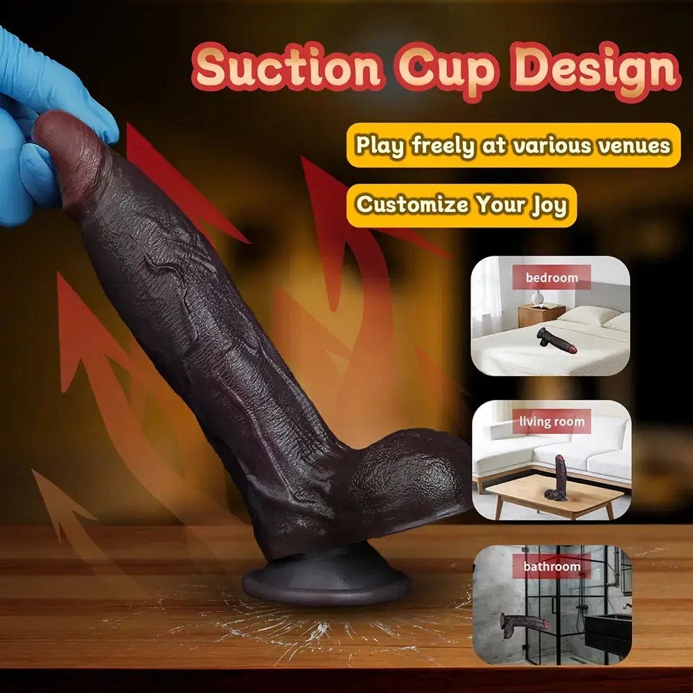 Coffee silicone suction cup dildo, photo 3