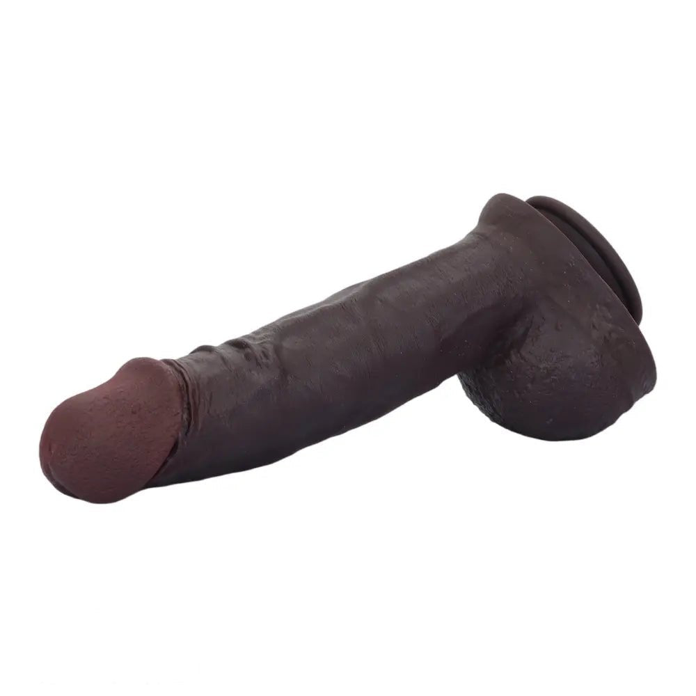 Coffee brown silicone suction cup dildo, photo 10
