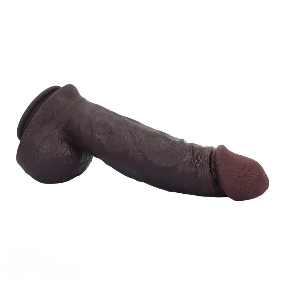 Coffee brown silicone suction cup dildo, photo 11
