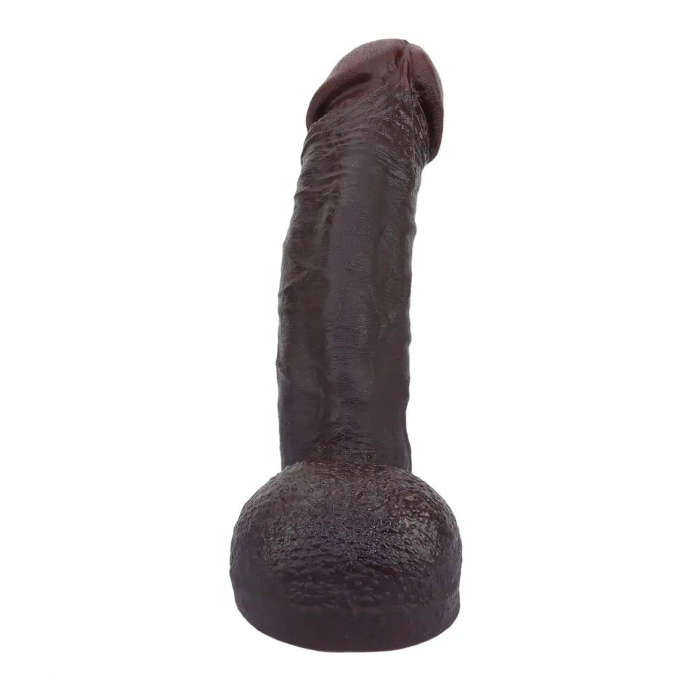 Coffee brown silicone suction cup dildo, photo 8