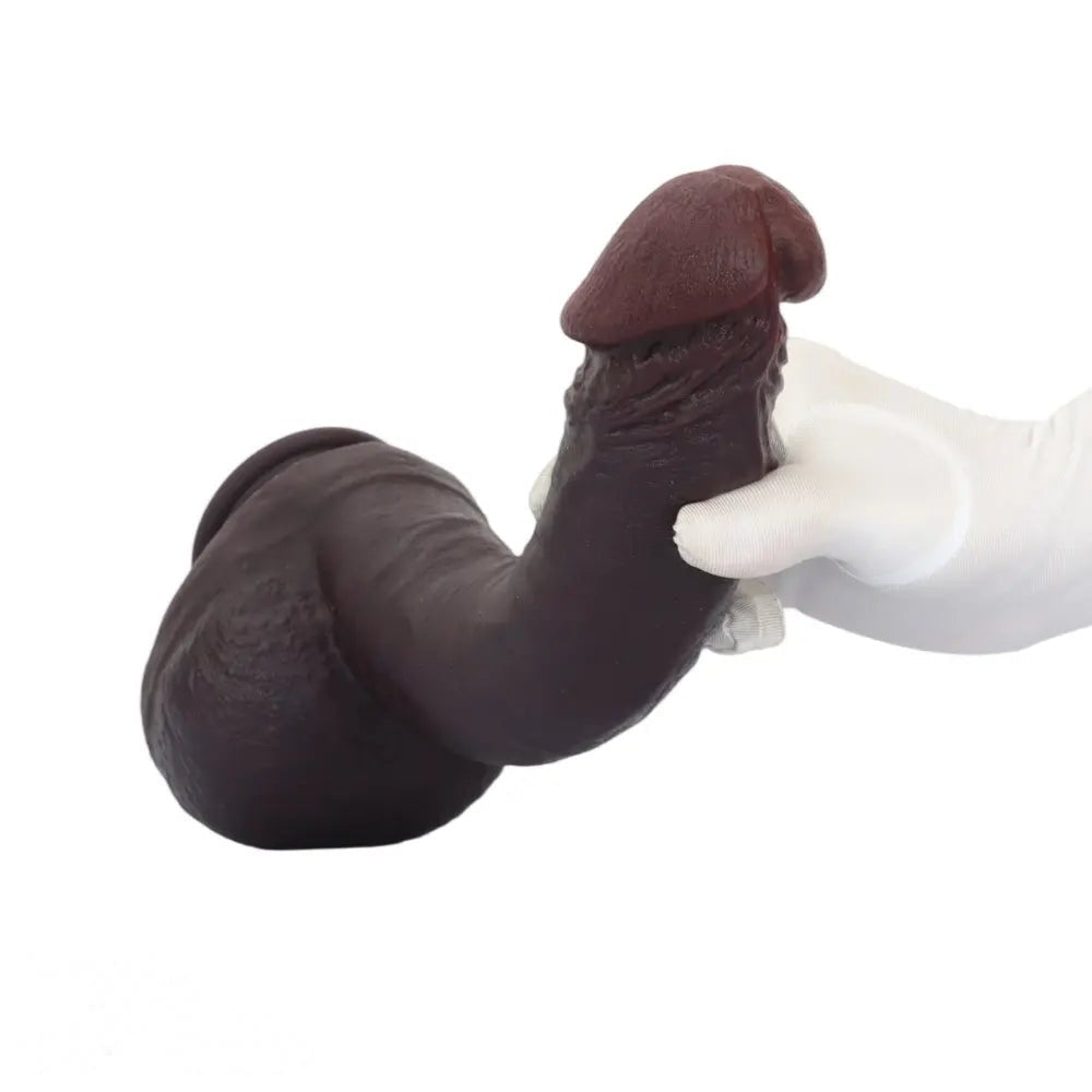 Coffee suction cup silicone dildo, photo 10