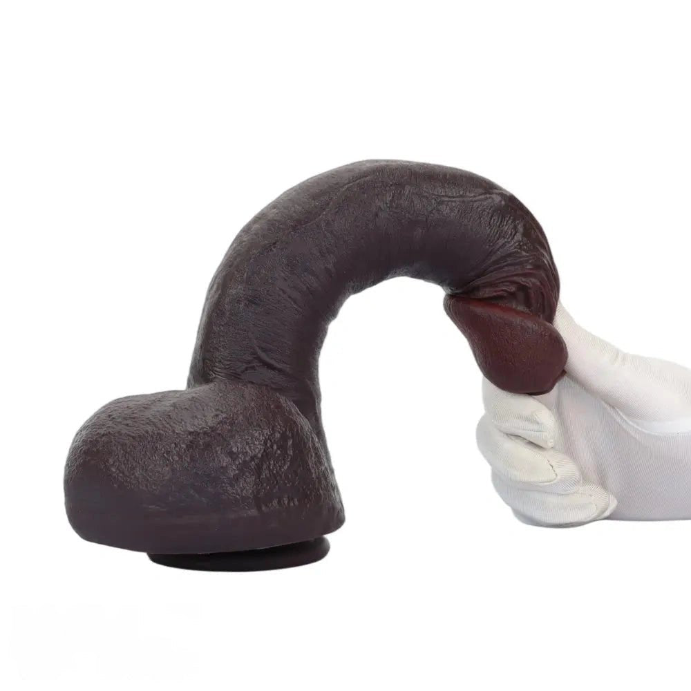 Coffee suction cup silicone dildo, photo 12
