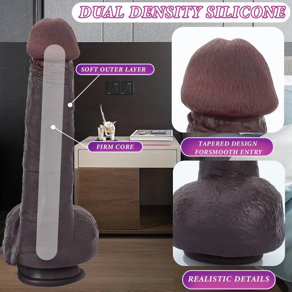 Coffee suction cup silicone dildo, photo 4