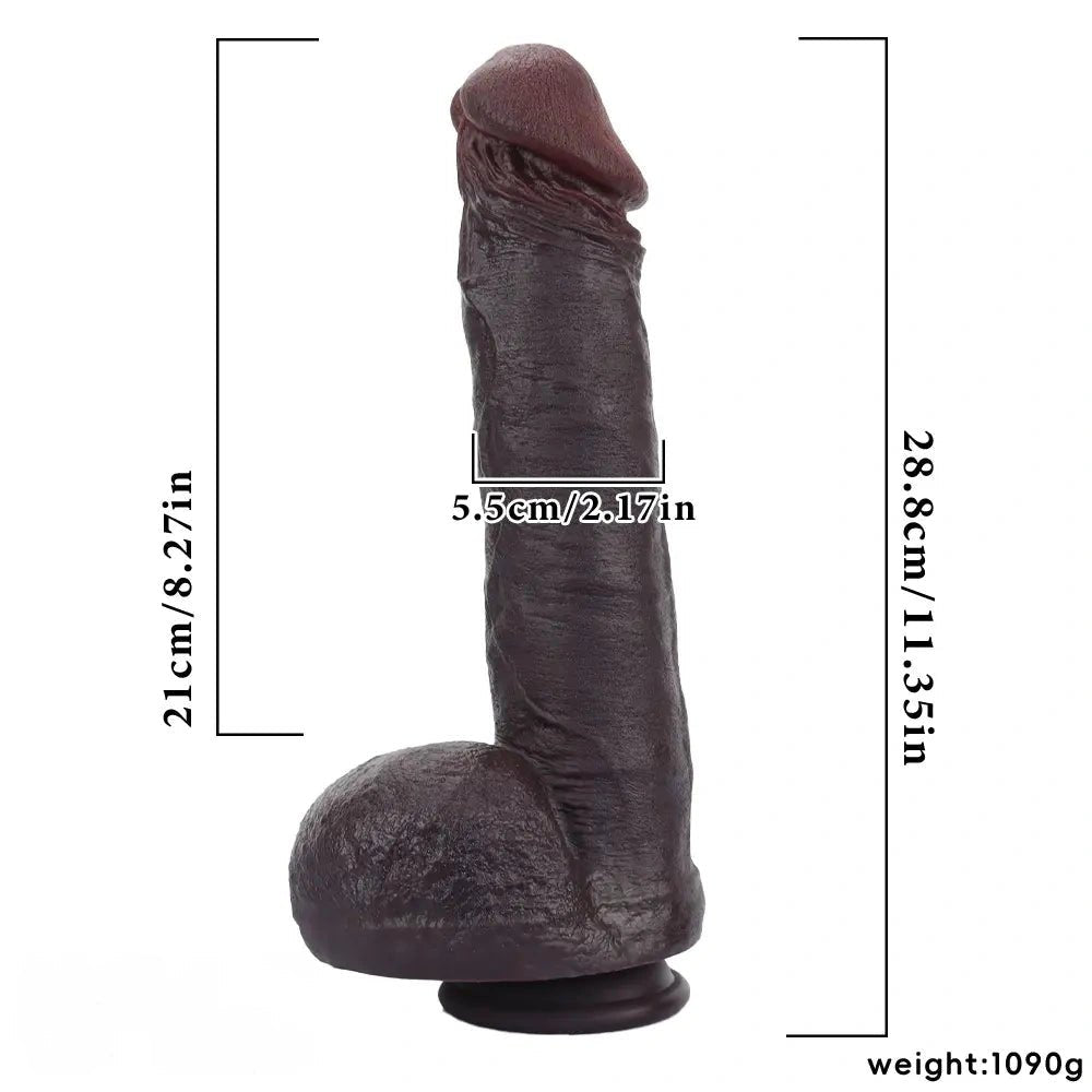 Coffee suction cup silicone dildo, photo 5