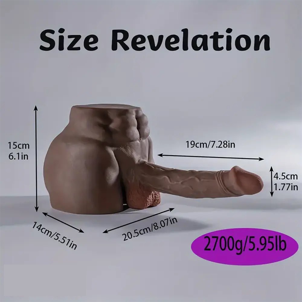Coffee silicone torso dildo, photo 2