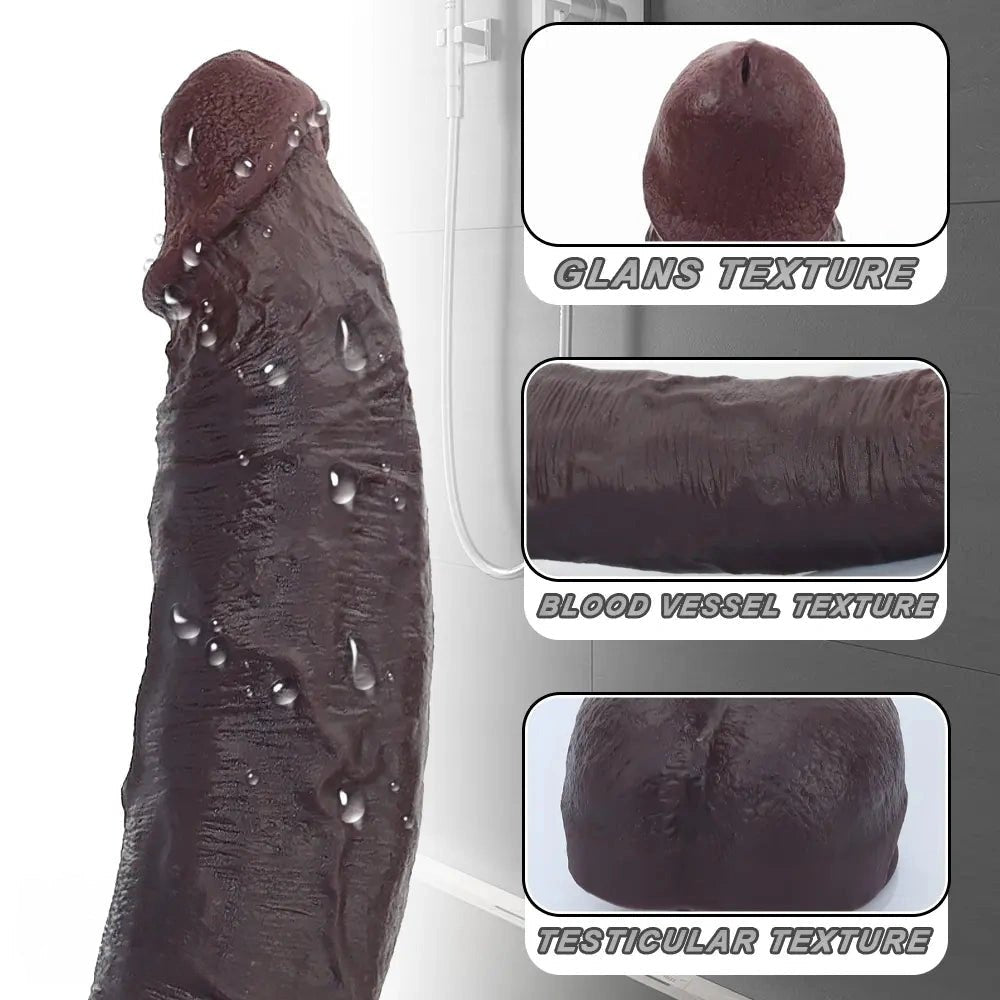 Coffee dual density suction cup dildo, photo 2