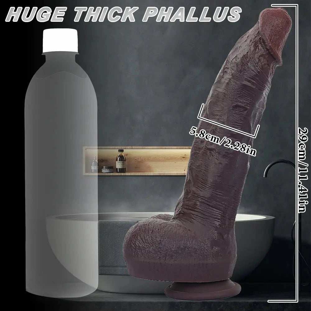 Coffee dual density suction cup dildo, photo 3