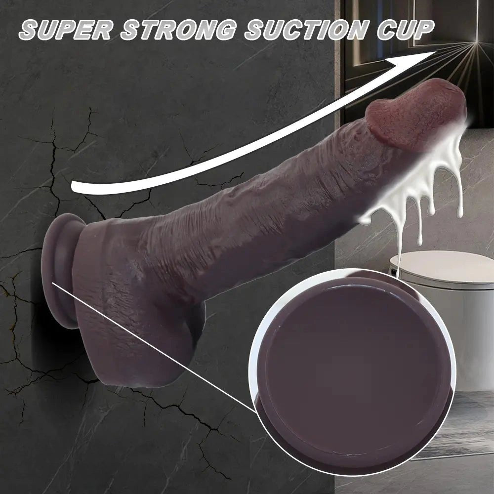 Coffee dual density suction cup dildo, photo 4
