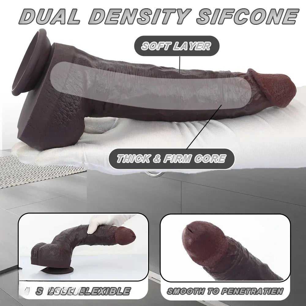 Coffee dual density suction cup dildo, photo 5