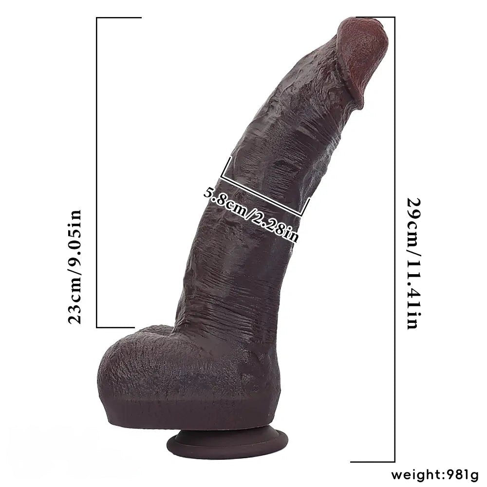 Coffee dual density suction cup dildo, photo 7