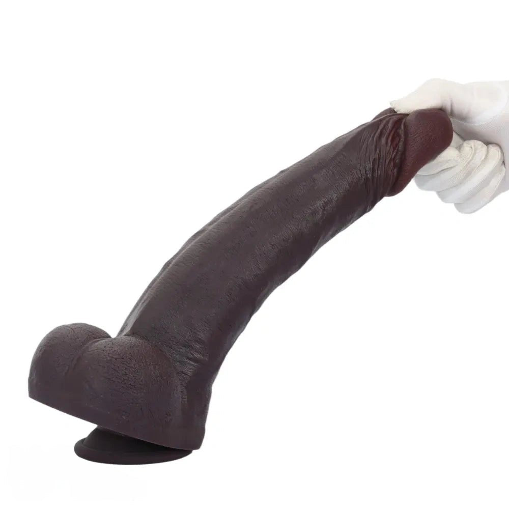 Coffee suction cup silicone dildo, photo 15