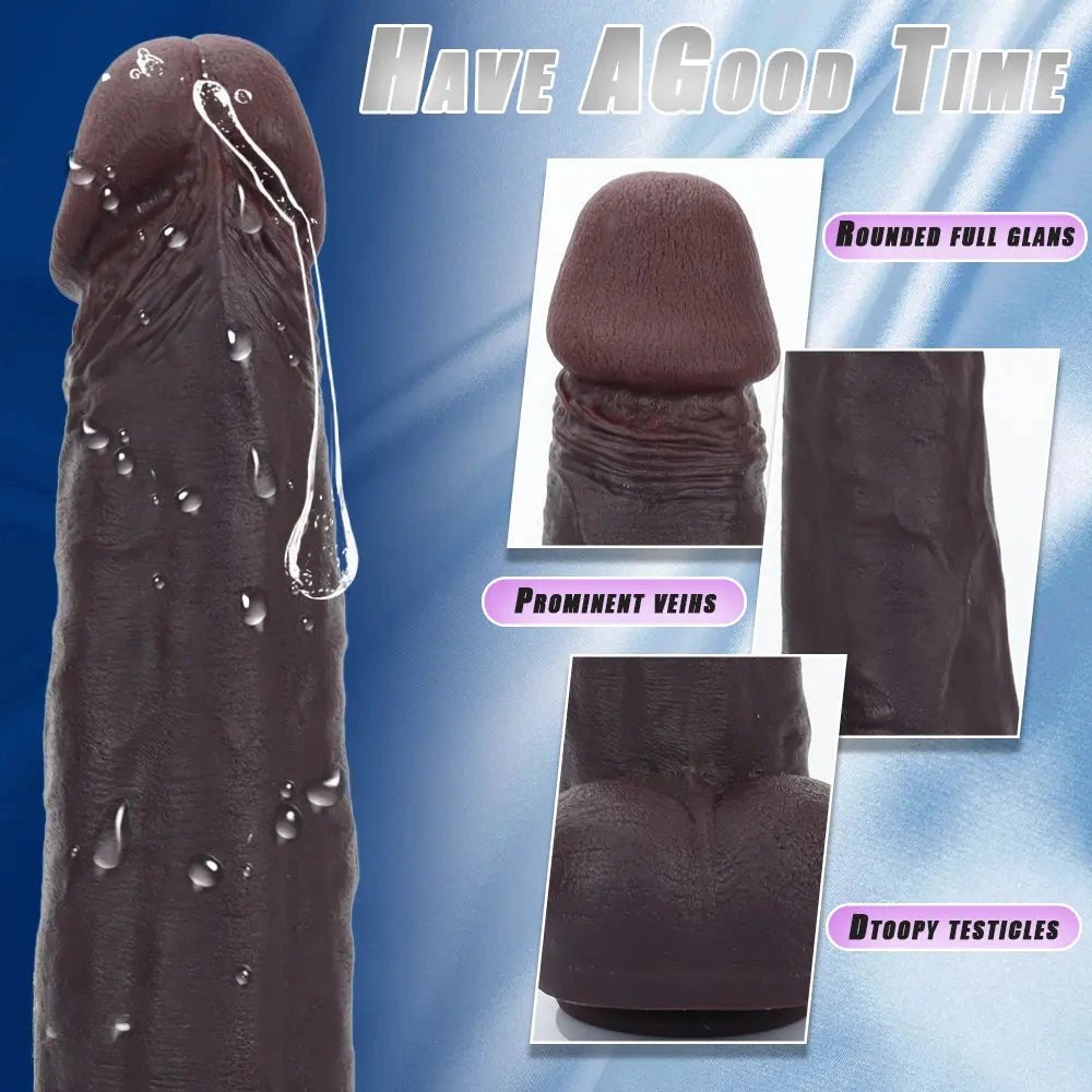 Coffee suction cup silicone dildo, photo 3
