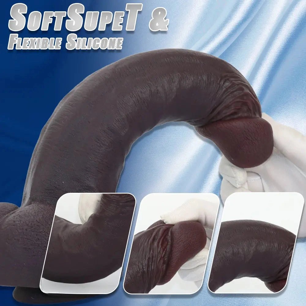 Coffee suction cup silicone dildo, photo 4