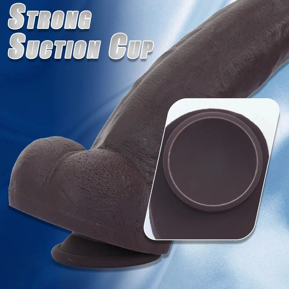 Coffee suction cup silicone dildo, photo 5