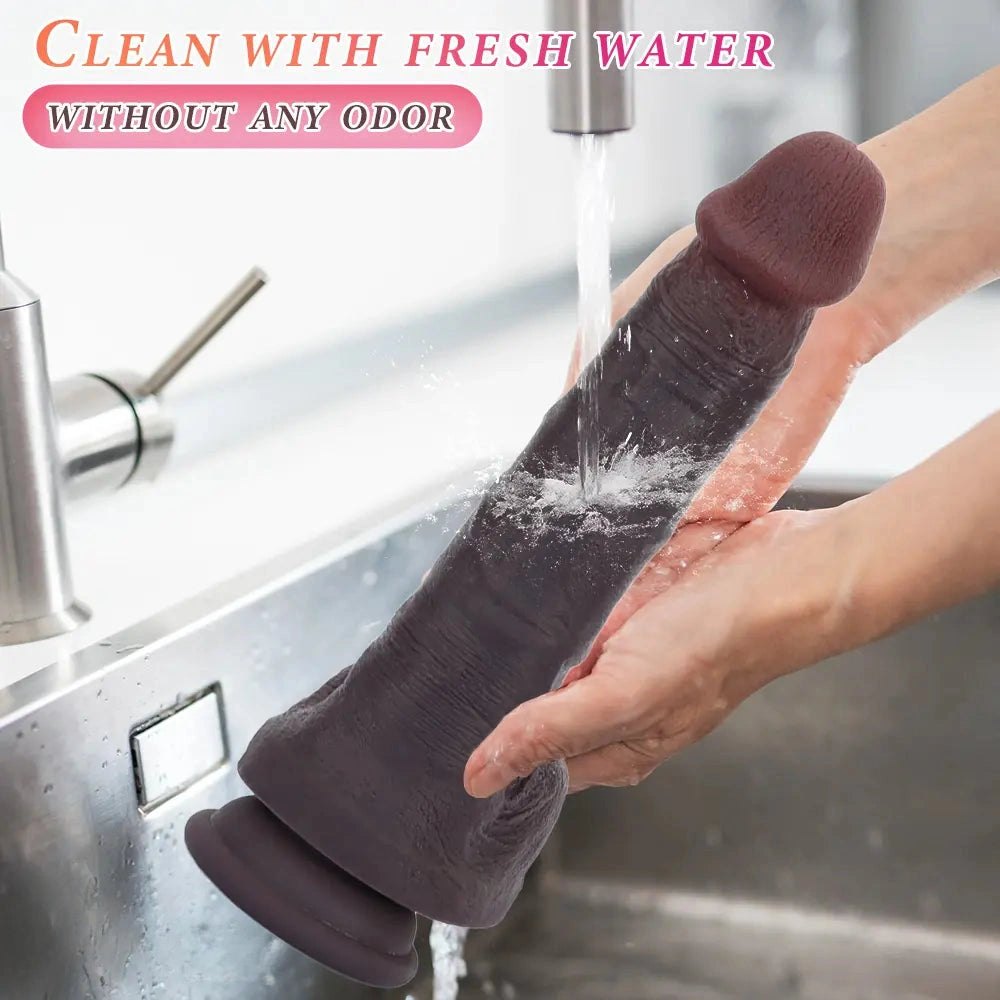 Coffee silicone suction cup dildo, photo 6