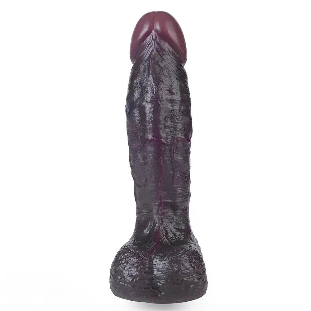 Coffee brown suction cup silicone dildo, photo 12