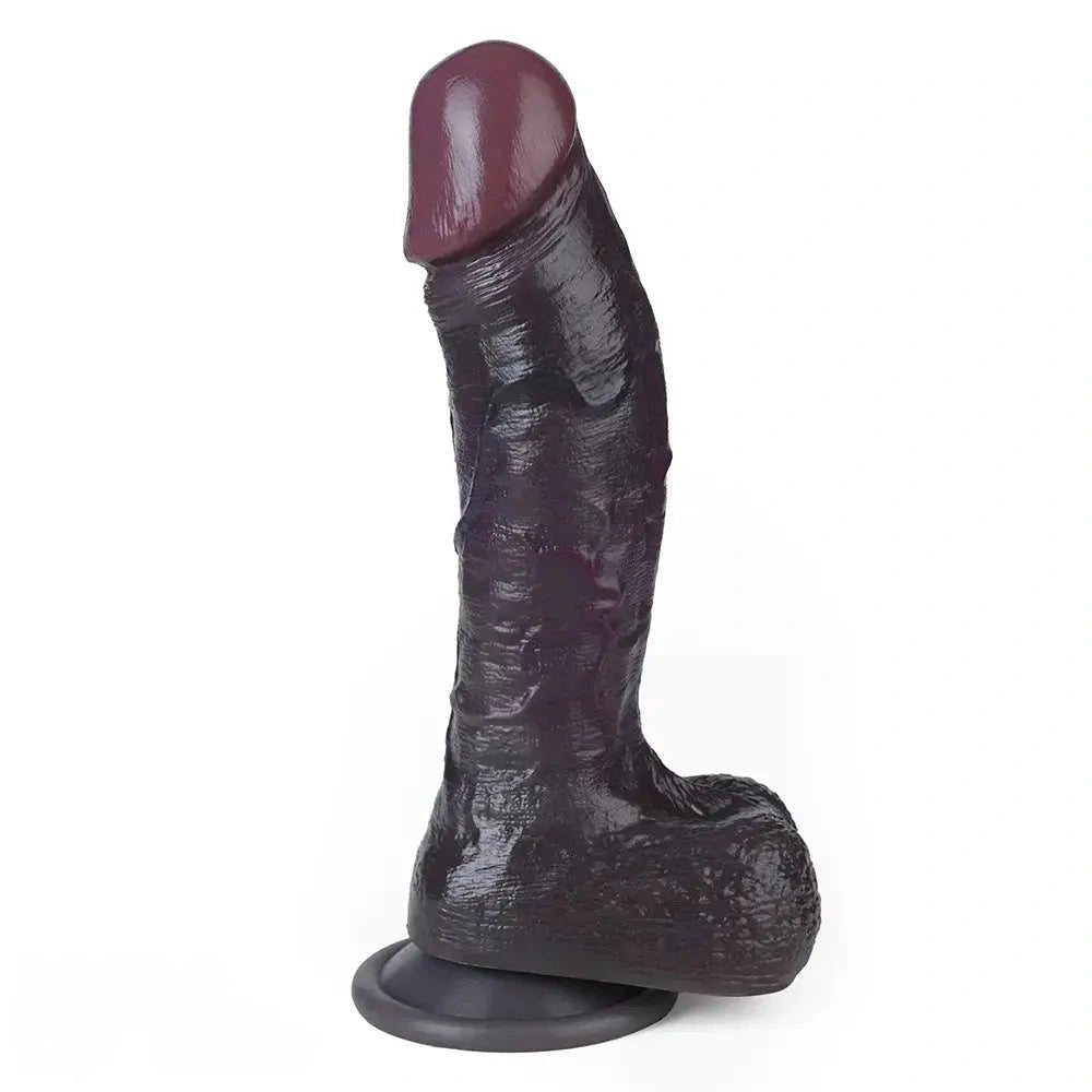 Coffee brown suction cup silicone dildo, photo 13
