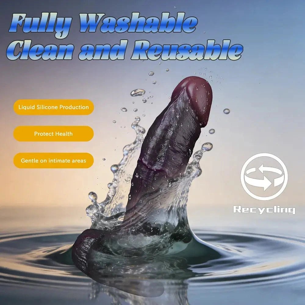 Coffee brown suction cup silicone dildo, photo 3