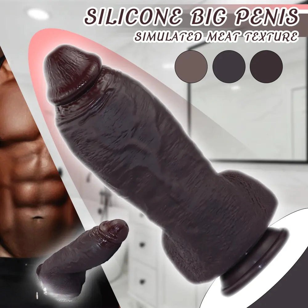 Coffee thick suction cup dildo, photo 3