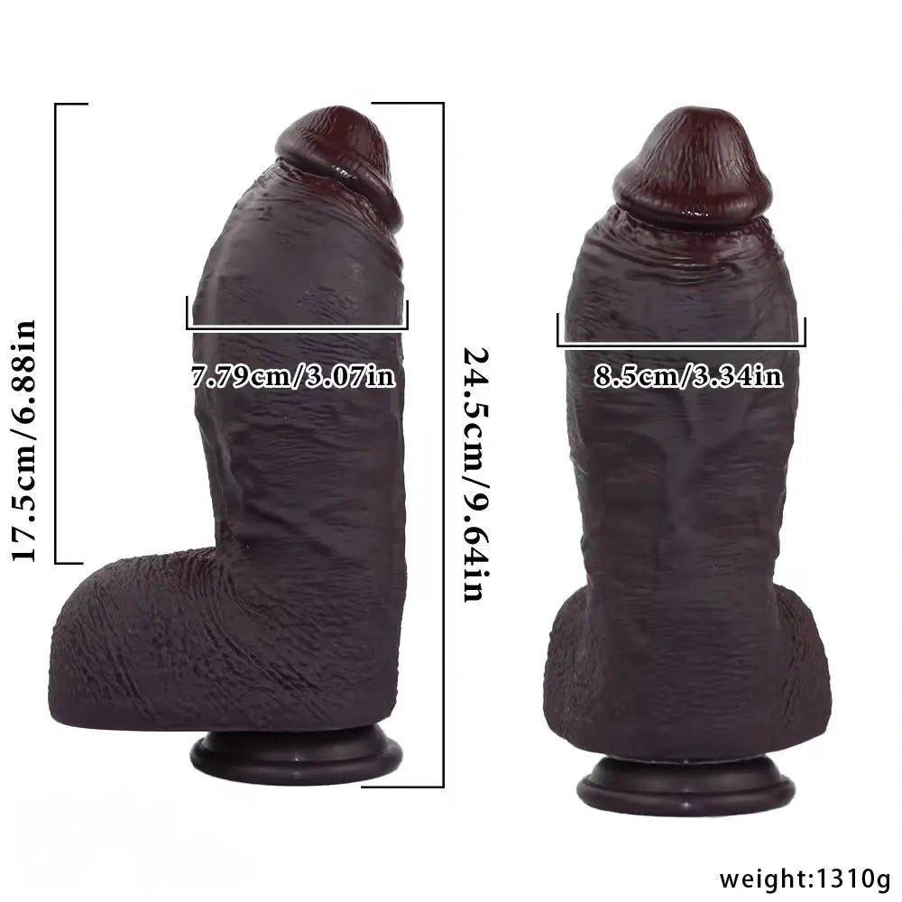 Coffee thick suction cup dildo, photo 7