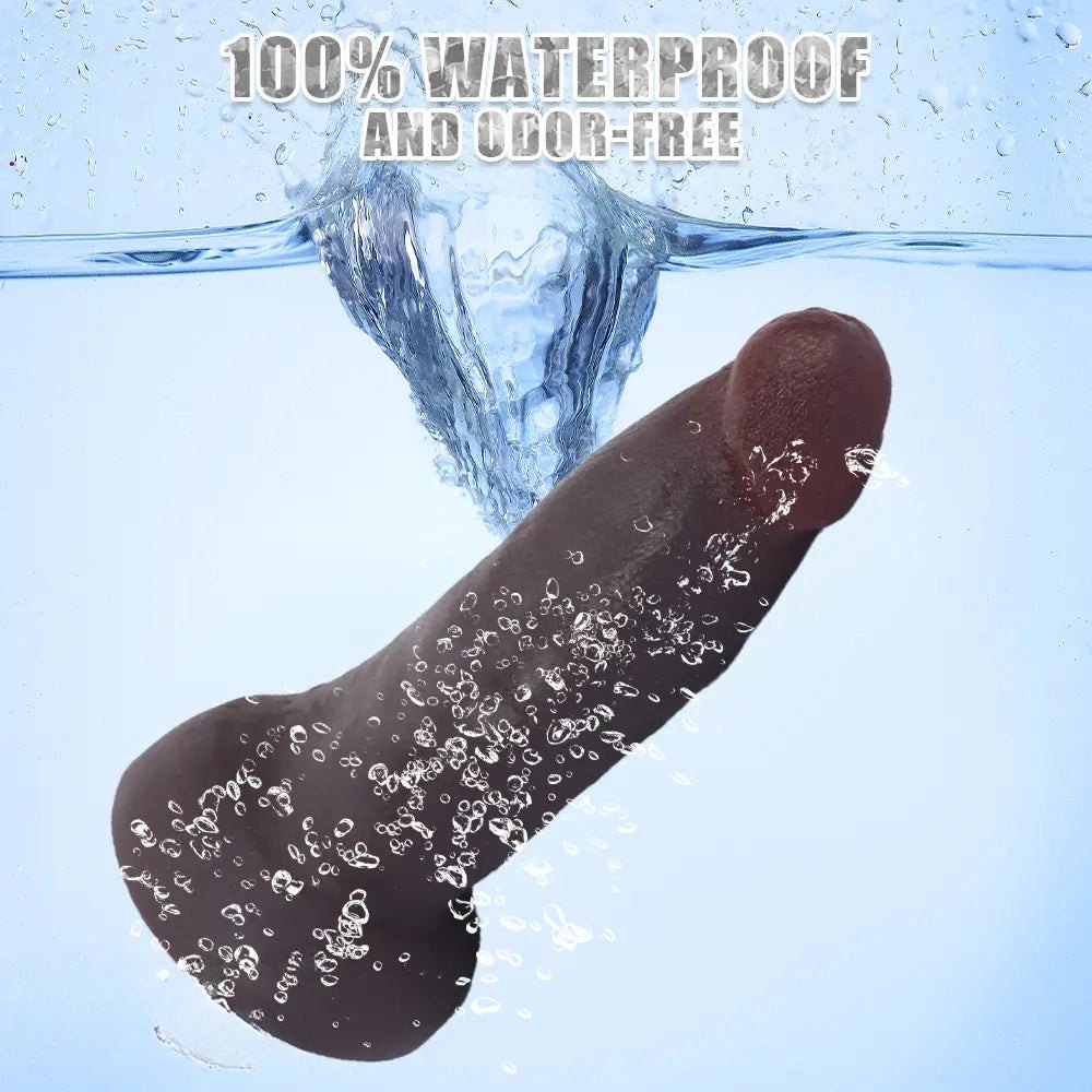 Coffee silicone thick dildo, photo 6