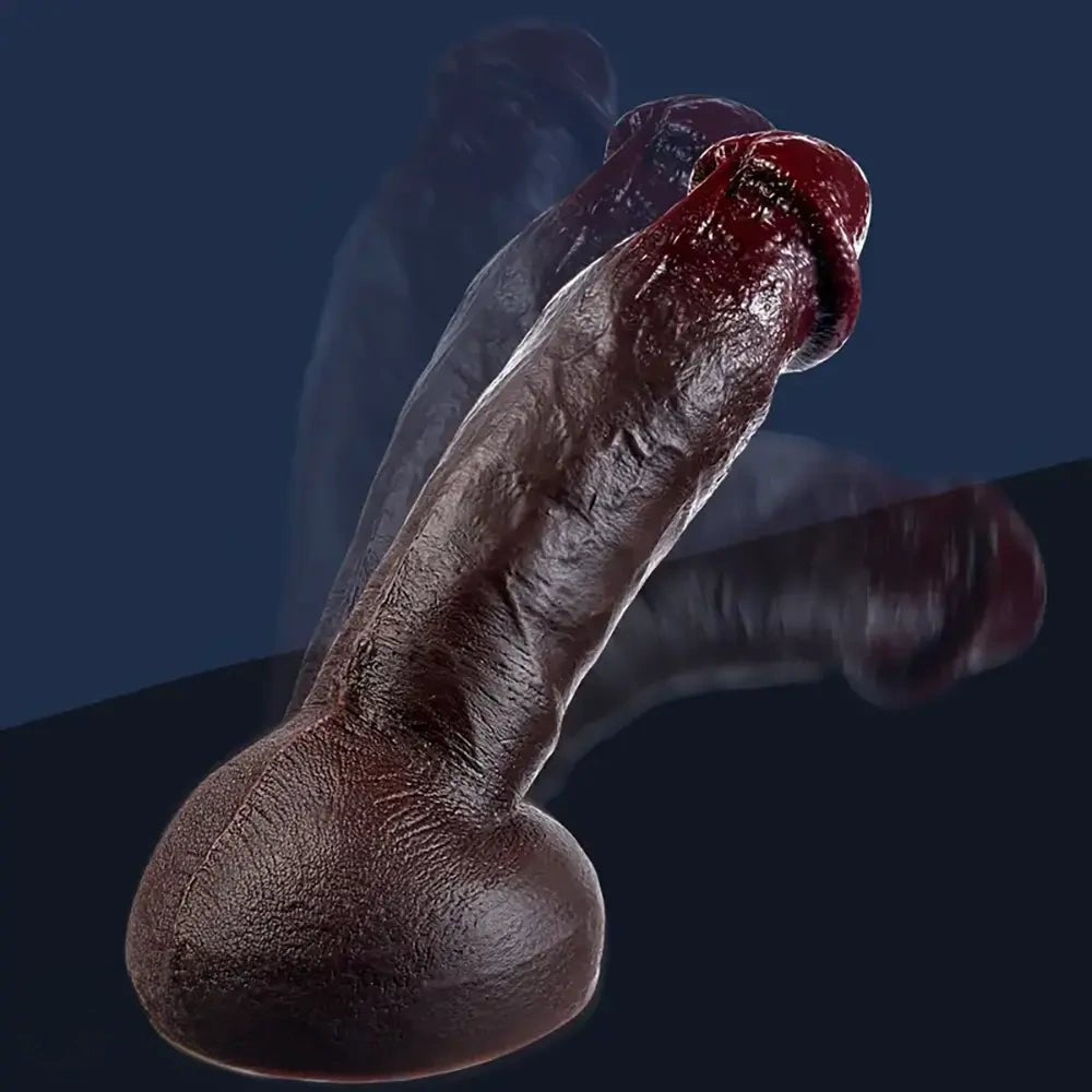 Coffee tone large realistic dildo, photo 10