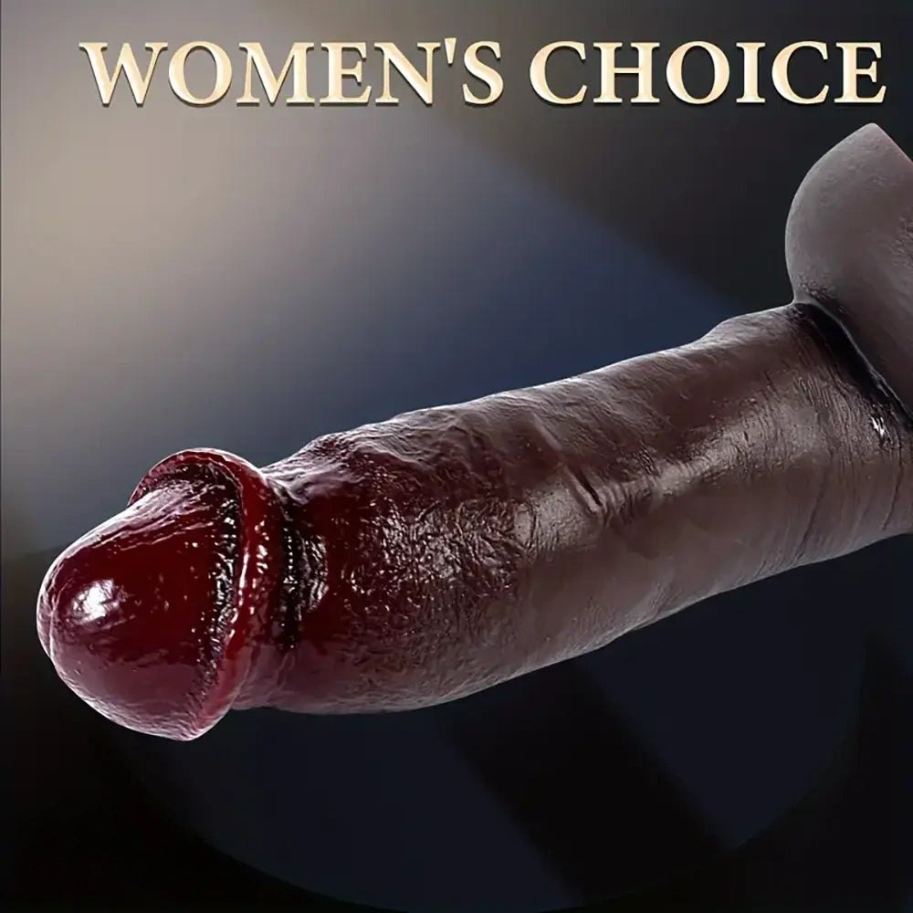 Coffee tone large realistic dildo, photo 2