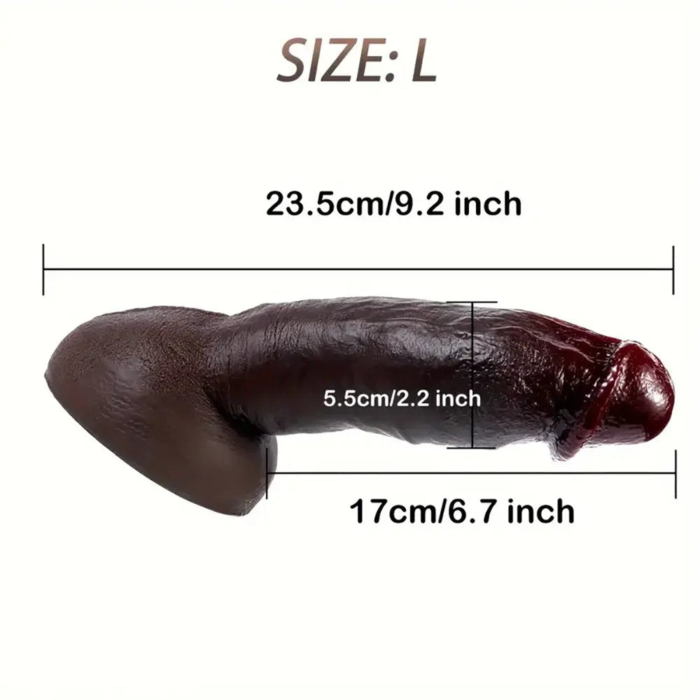 Coffee tone large realistic dildo, photo 6