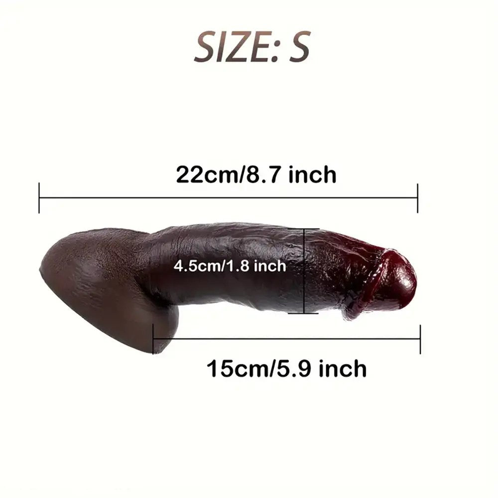 Coffee tone large realistic dildo, photo 7