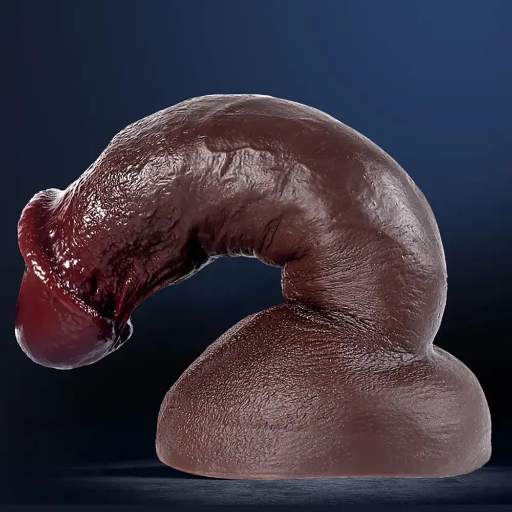 Coffee tone large realistic dildo, photo 8
