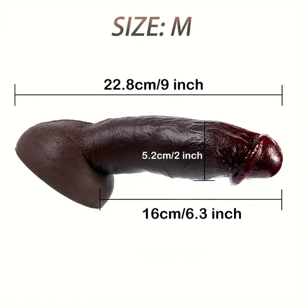 Coffee tone large realistic dildo, photo 9