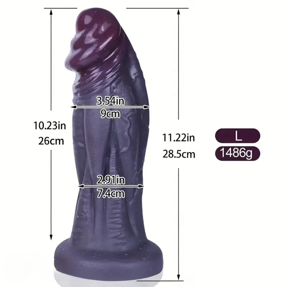Coffee tone silicone dildo with suction base, photo 8