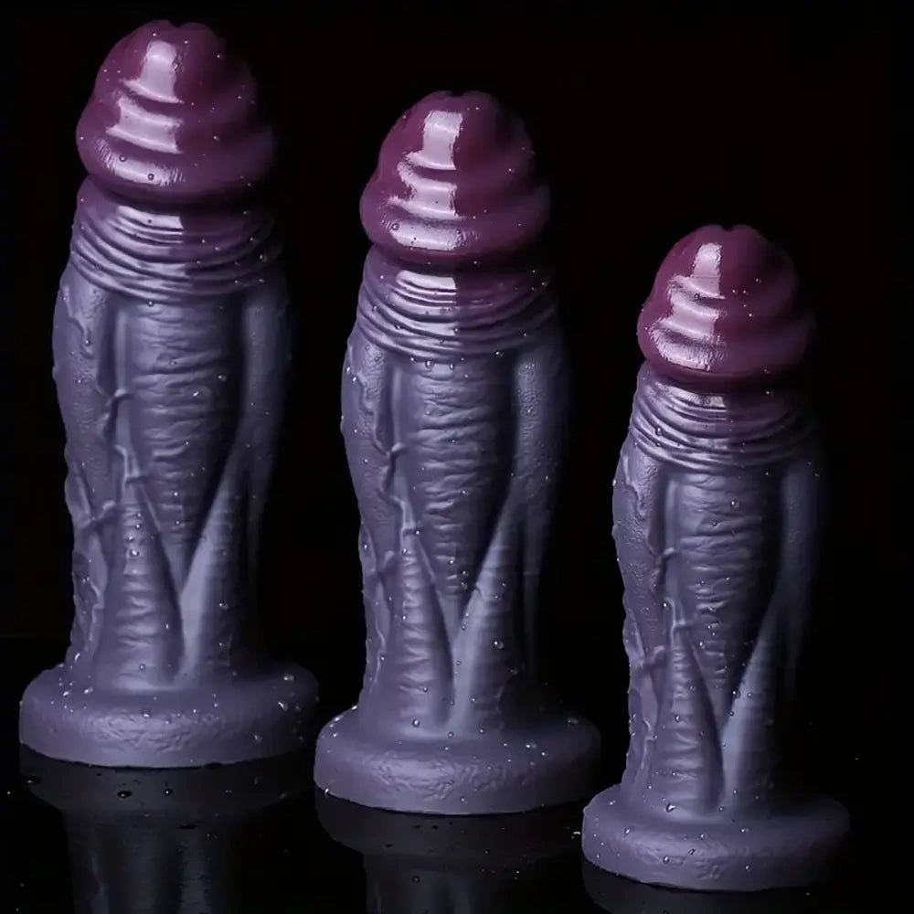 Coffee tone silicone dildo with suction base, photo 9