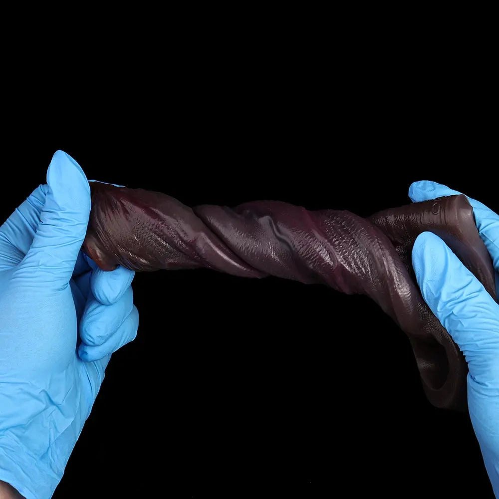 Coffee tone realistic dildo sleeve, photo 10