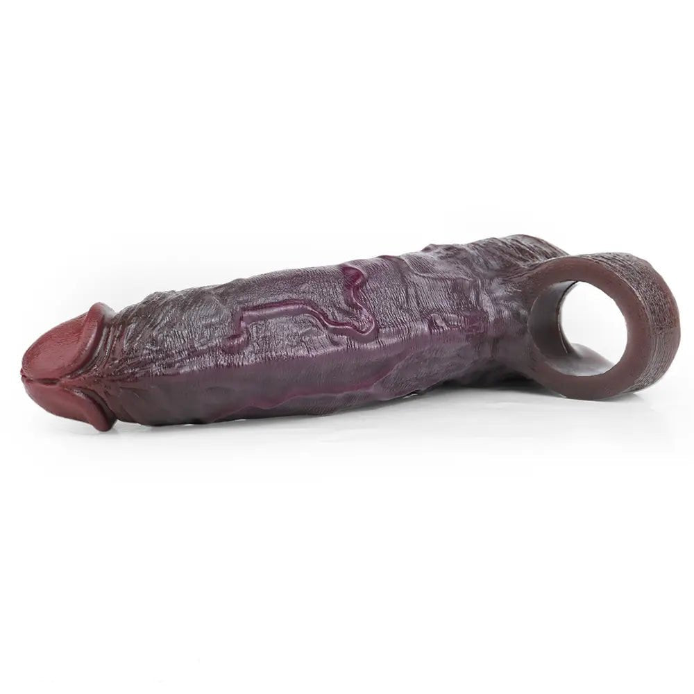 Coffee tone realistic dildo sleeve, photo 11