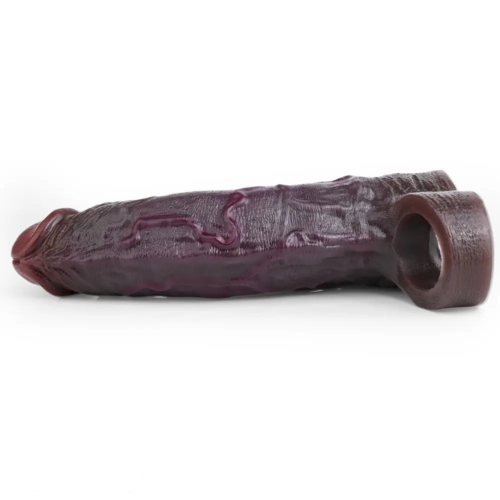 Coffee tone realistic dildo sleeve, photo 13