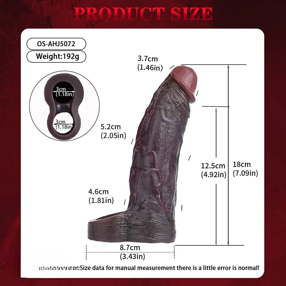 Coffee tone realistic dildo sleeve, photo 15