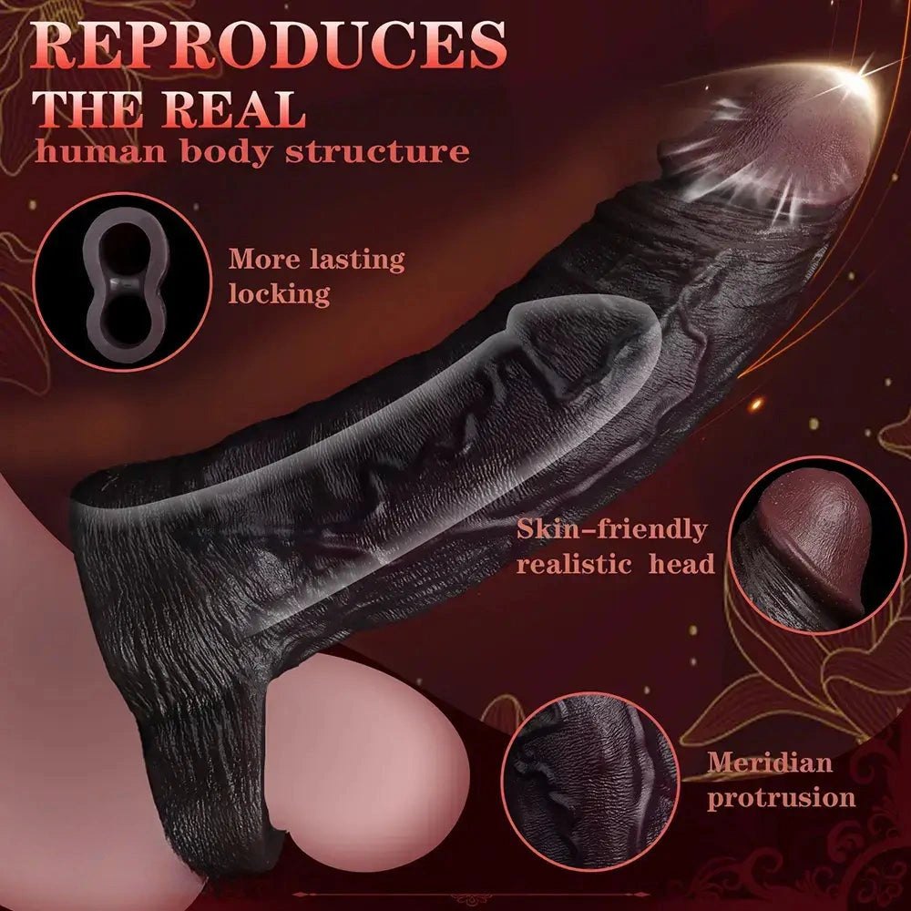 Coffee tone realistic dildo sleeve, photo 4