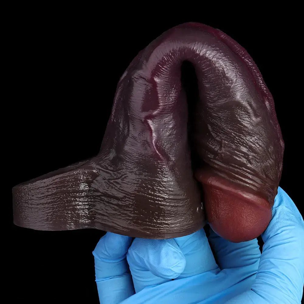 Coffee tone realistic dildo sleeve, photo 8