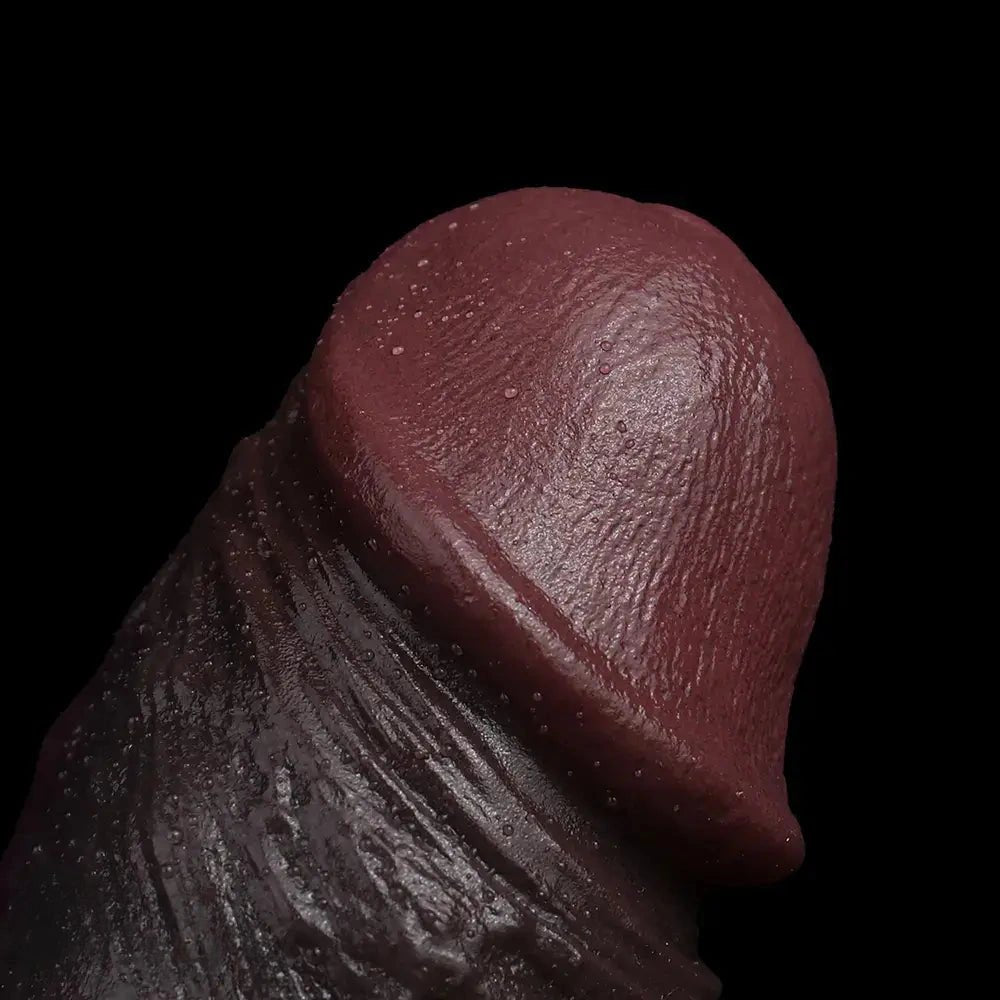 Coffee tone realistic dildo sleeve, photo 9