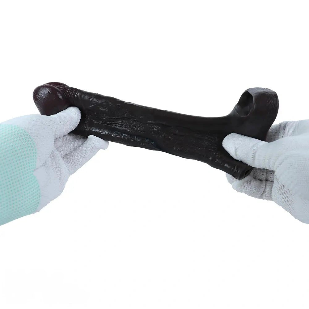 Coffee silicone realistic dildo, photo 12